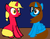 Size: 610x473 | Tagged: safe, oc, oc only, oc:apple blossom, oc:sandra garcia, alicorn, pony, 1000 hours in ms paint, alicorn oc, ms paint, sitting, surprised, wat, wide eyes, wut face