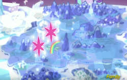 Size: 713x451 | Tagged: safe, screencap, g4, my little pony: friendship is magic, spice up your life, cutie map, cutie mark, discovery family logo, solo