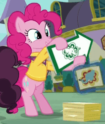 Size: 426x503 | Tagged: safe, screencap, pinkie pie, earth pony, pony, g4, spice up your life, animated, cute, diapinkes, female, it's gonna work, loop