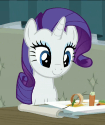 Size: 402x482 | Tagged: safe, screencap, rarity, pony, g4, season 6, spice up your life, animated, female, solo, wince