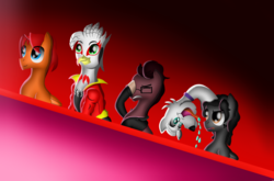 Size: 1600x1056 | Tagged: safe, artist:brawny buck, oc, oc only, oc:dr. wolf, oc:goldenfox, oc:lily orchard, oc:lily peet, oc:manga kamen, analysis bronies, analysis daily, bhaalspawn, brony, lily orchard, lily peet