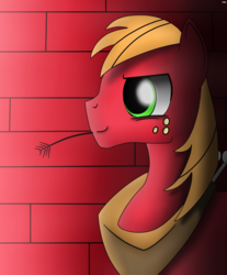 Size: 1024x1238 | Tagged: safe, artist:yifle1, big macintosh, earth pony, pony, g4, hay stalk, male, solo, stallion, straw in mouth