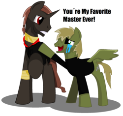 Size: 1024x968 | Tagged: safe, artist:yifle1, oc, oc only, oc:murky, oc:protege, fallout equestria, fallout equestria: murky number seven, crying, simple background, transparent background