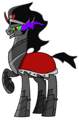 Size: 676x1040 | Tagged: safe, king sombra, pony, unicorn, g4, crystal empire, male, raised hoof, simple background, solo, stallion, transparent background