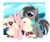 Size: 4679x3943 | Tagged: safe, artist:wicklesmack, oc, oc only, oc:dream whisper, oc:sparks, earth pony, pegasus, pony, blushing, butt, clothes, duo, eyes on the prize, female, flirting, heterochromia, looking at butt, male, oc x oc, plot, ribbon, scarf, seduction, shipping, sky, straight, sunglasses, tail seduce, wavy mouth
