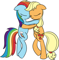 Size: 2500x2554 | Tagged: safe, artist:datapony, applejack, rainbow dash, pony, g4, bipedal, dancing, duo, eyes closed, female, high res, lesbian, ship:appledash, shipping, simple background, transparent background