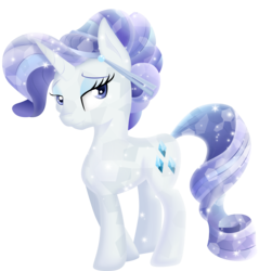 Size: 3000x3137 | Tagged: safe, artist:theshadowstone, rarity, crystal pony, pony, unicorn, g4, crystal rarity, crystallized, female, high res, mare, simple background, solo, sparkles, transparent background