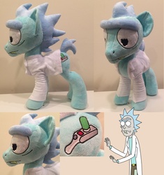 Size: 1204x1280 | Tagged: safe, artist:plushypuppy, hilarious in hindsight, irl, photo, plushie, ponified, rick and morty, rick sanchez