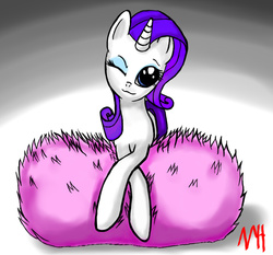 Size: 1034x962 | Tagged: safe, artist:neohooves, rarity, g4, female, pillow, solo