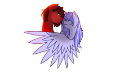 Size: 1280x778 | Tagged: safe, artist:liefsong, oc, oc only, oc:celestial breeze, pegasus, pony, couple, female, male, mare, stallion