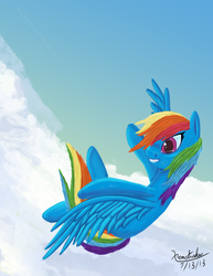 Size: 2550x3300 | Tagged: safe, artist:xenstroke, rainbow dash, g4, female, flying, solo