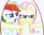 Size: 4529x3653 | Tagged: safe, artist:strongpony, fluttershy, rainbow dash, dragon quest, g4, my little pony: friendship is magic, 2012, angry, description in comments, doorway, scene interpretation, traditional art, unamused