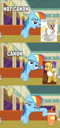 Size: 1015x2160 | Tagged: safe, edit, edited screencap, screencap, gourmand ramsay, polo play, rainbow dash, g4, spice up your life, the saddle row review, canon, comic drama, gordon ramsay, idw canon drama, idw drama, implied sweetie belle, las pegasus resident, meme, text