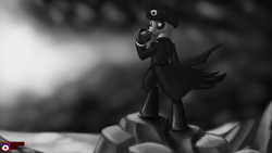 Size: 3840x2160 | Tagged: safe, artist:tsaritsaluna, oc, oc only, pony, bipedal, boots, clothes, gas mask, hat, high res, jewelry, necklace, solo, ushanka
