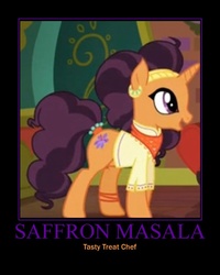 Size: 600x750 | Tagged: safe, saffron masala, g4, my little pony: friendship is magic, spice up your life, motivational poster