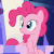 Size: 503x503 | Tagged: safe, screencap, pinkie pie, rarity, earth pony, pony, unicorn, g4, spice up your life, animated, caption, cute, diapinkes, female, sitting, text, truth