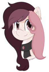 Size: 585x851 | Tagged: safe, artist:chelseaz123, oc, oc only, deer, deer pony, original species, bust, pixel art, portrait, solo