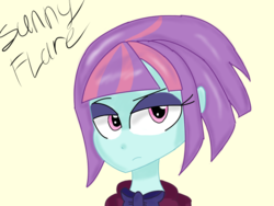 Size: 1024x768 | Tagged: safe, artist:mildockart, sunny flare, equestria girls, g4, my little pony equestria girls: friendship games, female, looking at you, solo
