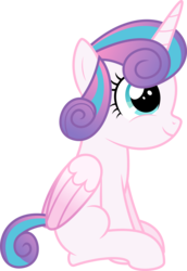 Size: 6400x9311 | Tagged: safe, artist:parclytaxel, princess flurry heart, g4, .svg available, absurd resolution, female, filly, older, simple background, sitting, smiling, solo, transparent background, vector