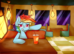 Size: 6600x4800 | Tagged: safe, artist:luxaestas, rainbow dash, g4, the saddle row review, absurd resolution, female, not clothes, scene interpretation, solo