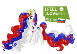 Size: 1024x720 | Tagged: dead source, safe, artist:ascix, oc, oc only, earth pony, pony, ethereal mane, flower, flower in hair, ponified, simple background, slovenia, sparkling mane, transparent background