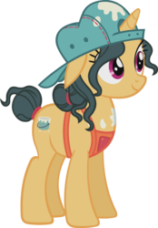 Size: 2088x3000 | Tagged: safe, artist:doctor-g, fresh coat, pony, unicorn, g4, spice up your life, backwards ballcap, clothes, floppy ears, hat, high res, paint, simple background, solo, transparent background, vector