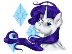 Size: 2880x2160 | Tagged: safe, artist:crazyaniknowit, rarity, g4, bust, cutie mark background, female, high res, lacrimal caruncle, portrait, solo