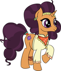 Size: 3000x3476 | Tagged: safe, artist:datapony, saffron masala, pony, unicorn, g4, spice up your life, female, high res, mare, raised hoof, simple background, solo, transparent background