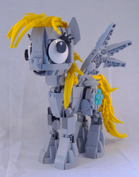 Size: 789x1000 | Tagged: safe, artist:lingonkart, derpy hooves, pegasus, pony, g4, female, irl, lego, mare, photo, solo, toy