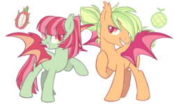 Size: 5000x3000 | Tagged: safe, artist:hawthornss, oc, oc only, oc:dragonfruit, oc:sweet spot, bat pony, pony, bedroom eyes, brother and sister, female, looking at you, male, siblings, simple background, transparent background, twins