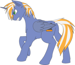 Size: 712x620 | Tagged: safe, artist:nymphanon, oc, oc only, oc:alloy shaper, alicorn, pony, fallout equestria, fallout equestria: wasteland economics, simple background, solo, species swap, transparent background