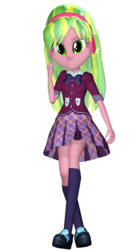 Size: 384x720 | Tagged: safe, artist:frede15, lemon zest, equestria girls, g4, my little pony equestria girls: friendship games, 3d, simple background, transparent background, vector