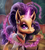 Size: 900x1007 | Tagged: safe, artist:tsitra360, saffron masala, pony, unicorn, g4, my little pony: friendship is magic, spice up your life, bandana, chef, clothes, cute, ear piercing, earring, female, indian, indian pony, jewelry, looking at you, magic, magic aura, mare, piercing, saffronbetes, smiling, solo, telekinesis