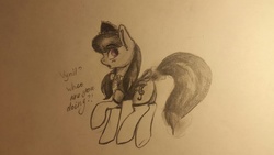 Size: 2304x1296 | Tagged: safe, artist:novich, dj pon-3, octavia melody, vinyl scratch, g4, clothes, female, lesbian, maid, octamaid, ship:scratchtavia, shipping, solo, traditional art