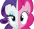 Size: 3000x2515 | Tagged: safe, artist:bluetech, pinkie pie, rarity, g4, my little pony: friendship is magic, spice up your life, .svg available, duality, female, high res, inkscape, it's gonna work, simple background, solo, split screen, transparent background, vector, we have become one