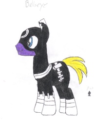 Size: 3060x3960 | Tagged: safe, artist:aridne, pony, ace of spades, bullseye, high res, marvel comics, ponified, solo, traditional art