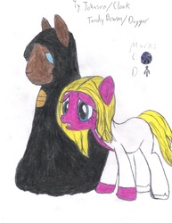 Size: 3060x3960 | Tagged: safe, artist:aridne, cloak & dagger, high res, marvel comics, ponified