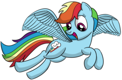 Size: 3779x2500 | Tagged: safe, artist:datapony, rainbow dash, pegasus, pony, g4, female, flying, high res, simple background, solo, transparent background