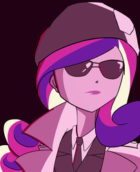 Size: 820x1008 | Tagged: safe, artist:piccolocwel, dean cadance, princess cadance, equestria girls, g4, crossover, female, kazuhira miller, metal gear solid, metal gear solid 5, solo