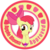 Size: 4000x4000 | Tagged: safe, apple bloom, earth pony, pony, g4, absurd resolution, adorabloom, approved, circle, cute, cutie mark, female, seal of approval, simple background, solo, the cmc's cutie marks, transparent background