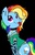 Size: 819x1263 | Tagged: safe, artist:gingerthefox, rainbow dash, pony, g4, black background, choker, ear piercing, earring, female, jewelry, piercing, simple background, solo, tattoo, tongue out, tongue piercing