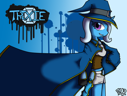 Size: 1024x768 | Tagged: safe, artist:xonitum, trixie, anthro, g4, wallpaper