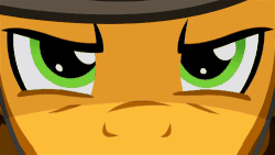 Size: 500x281 | Tagged: safe, edit, edited screencap, screencap, cheese sandwich, pony, g4, pinkie pride, animated, caption, crossover, hat, it's high noon, jesse mccree, overwatch, text, this will end in death