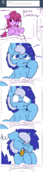 Size: 700x2800 | Tagged: safe, artist:skoon, berry punch, berryshine, minuette, ask berry punch, g4, ask, bed, brushie brushie, comic, female, lesbian, ship:berrygate, shipping, toothbrush, tumblr