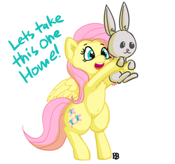 Size: 1280x1197 | Tagged: safe, artist:pabbley, fluttershy, pony, rabbit, g4, belly button, bipedal, female, hips, solo