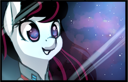 Size: 959x619 | Tagged: safe, artist:starshinebeast, oc, oc only, oc:electra sparks, earth pony, pony, female, mare, sketch, solo, space, window