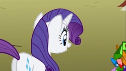 Size: 1100x618 | Tagged: safe, screencap, rarity, pony, a dog and pony show, g4, butt, female, mare, plot