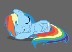 Size: 860x623 | Tagged: safe, artist:themightyshizam, rainbow dash, g4, eyes closed, female, simple background, sleeping, solo, vector