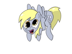 Size: 640x480 | Tagged: safe, artist:mranthony2, derpy hooves, pegasus, pony, g4, digital art, female, flying, mare, simple background, solo