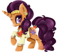 Size: 1200x1000 | Tagged: dead source, safe, artist:dreamyeevee, saffron masala, pony, unicorn, g4, spice up your life, female, mare, raised hoof, simple background, solo, transparent background